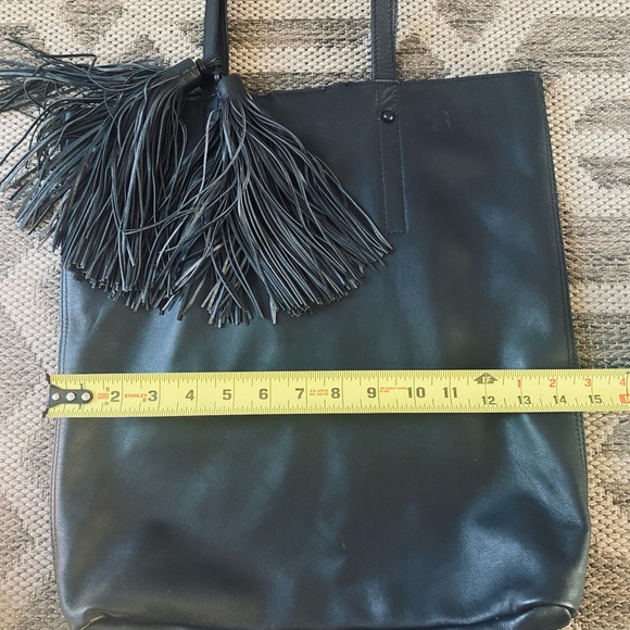 Loeffler Randall Leather Tote minimalist simple black leather - Picture 9 of 12